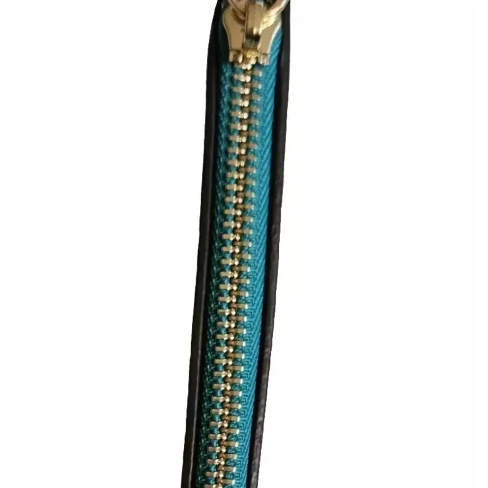 New W Tags KATE SPADE NEW YORK Wallet Wristlet Clutch Teal Leather 98689249028